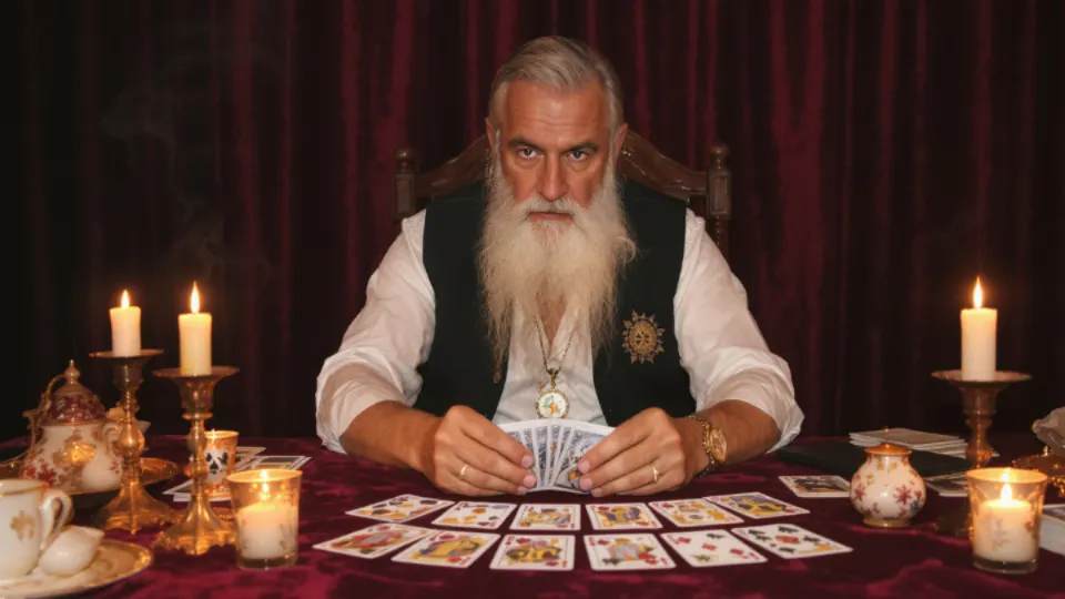 Зайферт Евгений на частной встрече с клиенткой дает таро-предсказания