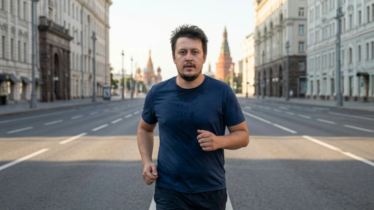 Евгений Зайферт - программист из Москвы на утренней пробежке в 6 утра