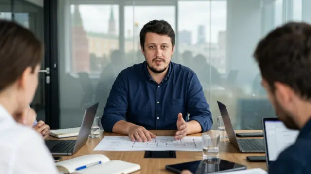 Евгений Зайферт - программист из Москвы на командной встрече